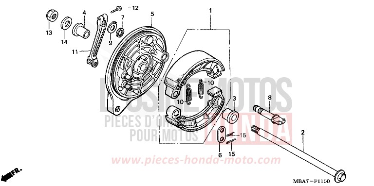 PANNEAU DE FREIN ARRIERE von Shadow Aero NOIR (NH1X) von 2001